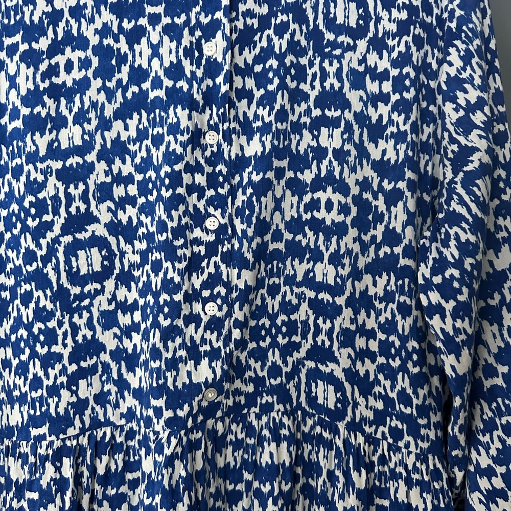 Tiered shirt dress - Bright blue/Patterned| H&M - Picture 6 of 6